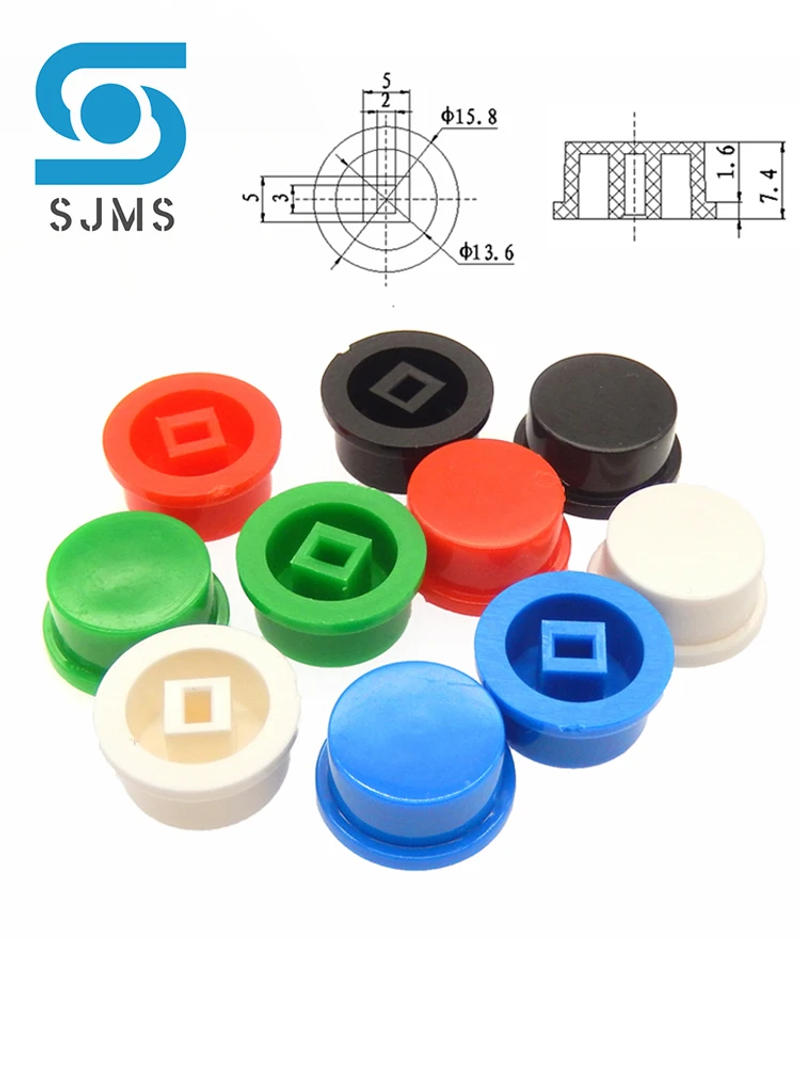 Description Picture 3 of item10Pcs A03 Switch Cap 15.8*7.4MM Fit for 5.8*5.8 7*7 8*8* 8.5*8.5mm Micro Tactile Reset Self-locking Push Button Switchs