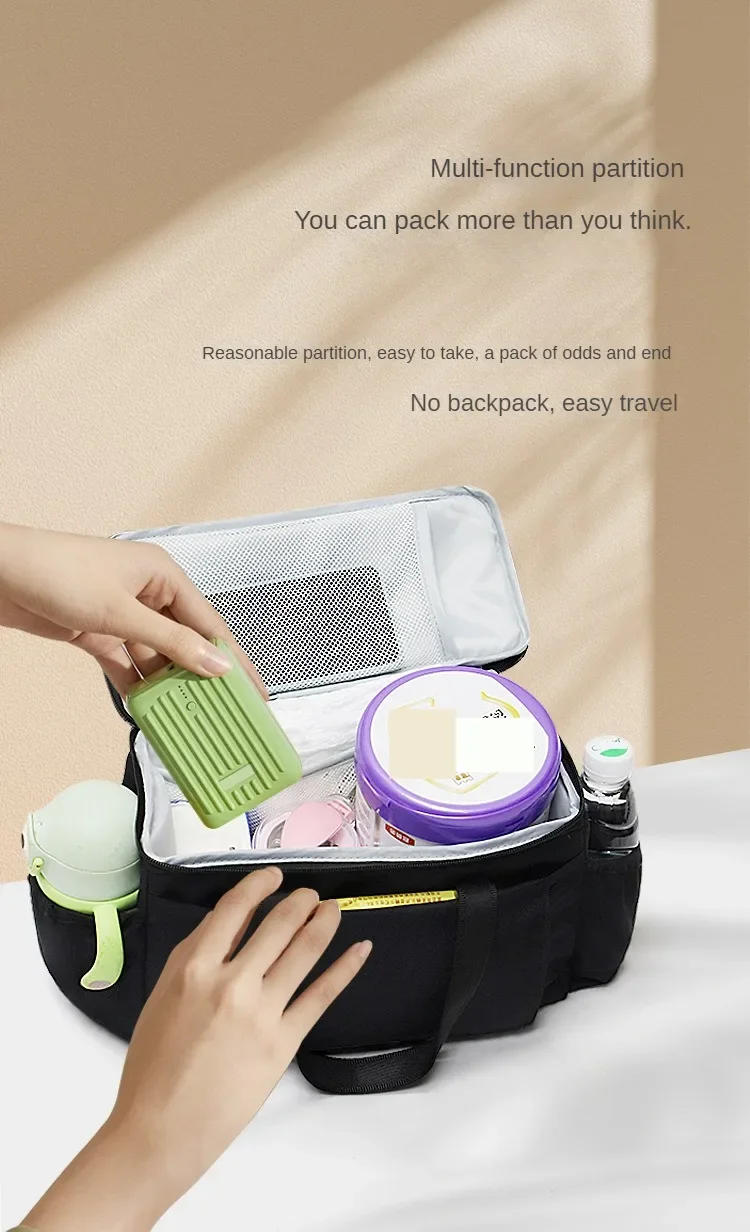 Description Picture 4 of itemStroller Organizer Bags Mummy Large Capacity Travel Hanging Bag Bottle Holder Pram Diaper Bags Baby Stroller Accessories