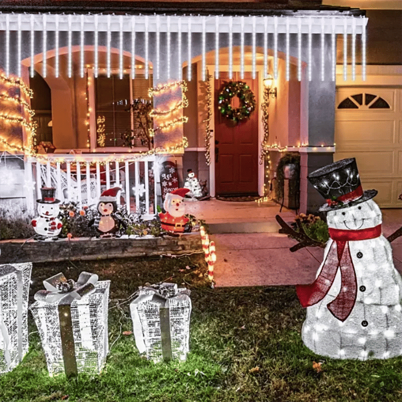 Description Picture 5 of item1/2/3/4 PCS Outdoor Fairy Garland Garden Lights Meteor Shower LED String Light Holiday Wedding Party Christmas Tree Decoration