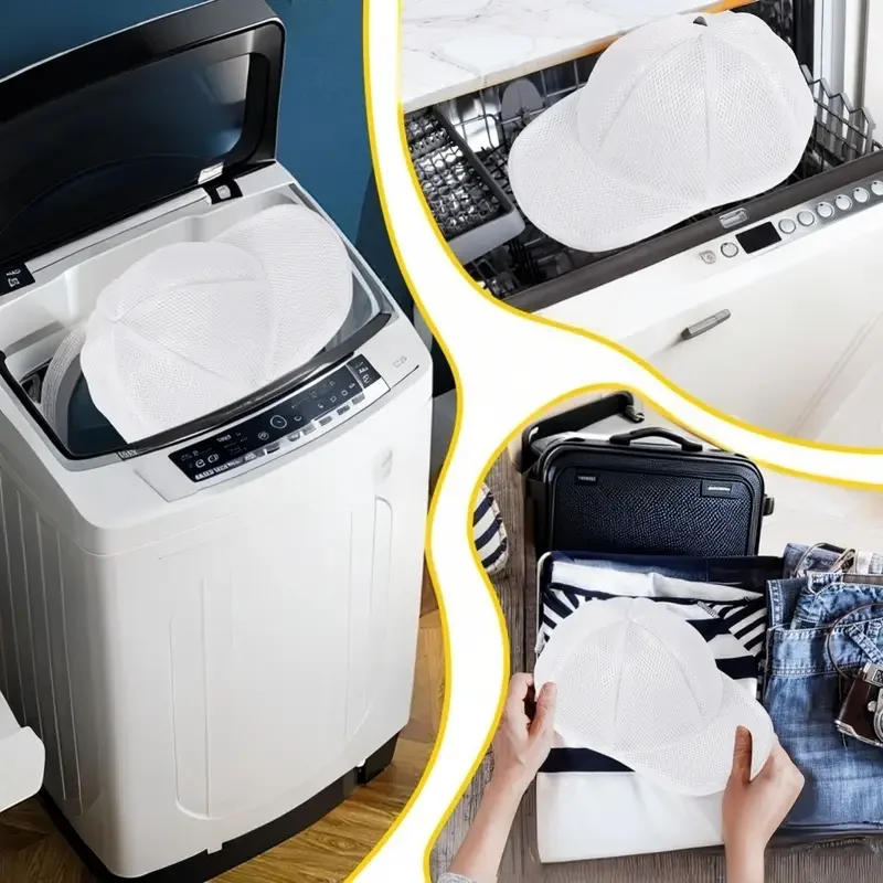 Description Picture 4 of itemAnti-Deformation Hat Cleaning Bag Suitable for Washing Machine Travel Hat Storage Portable Baseball Cap Cleaner Hat Care