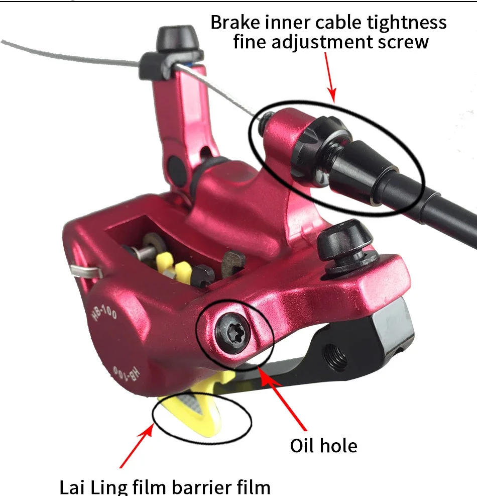 Description Picture 5 of itemZOOM XTECH HB100 MTB Colorful Hydraulic Line Pulling Disc Brakes Electric Folding Car Mountain Road Bike Line Pull Oil Brake