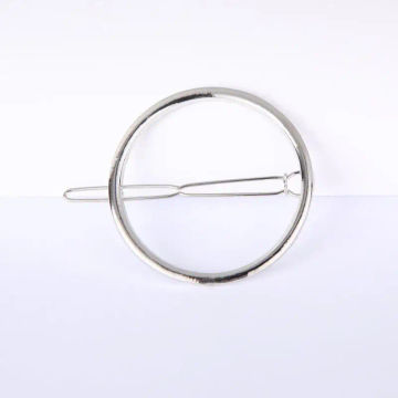 Fashion Woman Hair Accessories Triangle Hair Clip Pin Metal Geometric Alloy Hairband Moon Circle Hairgrip Barrette Holder