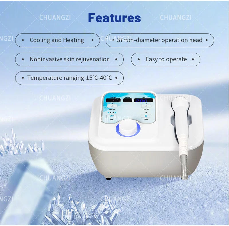 Description Picture 5 of itemNew Sliming Dcool Portable Cool Hot EMS For Skin Tightening Anti Puffiness Facial Electroporation Machine Beauty Device