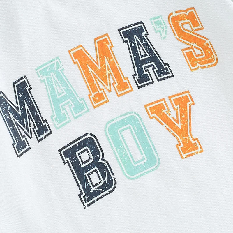 Description Picture 6 of itemBaby Shorts Set Short Sleeve Crew Neck Letters Print T-shirt with Shorts 2-piece Outfit