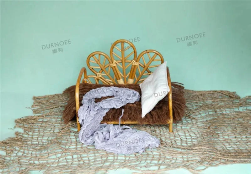Description Picture 6 of itemNewborn Bed Chair Newborn Photography Props Retro Basket Baby Photography Mat Infant Pose Cushion Shooting Studio Accessories