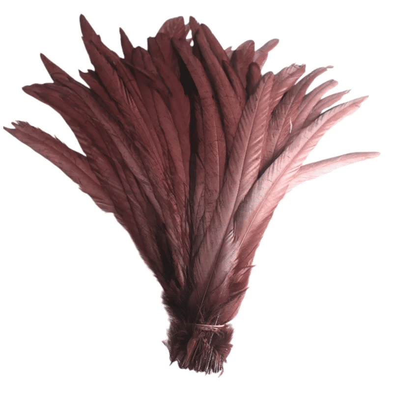 Description Picture 6 of item100Pcs/Lot All Sizes Colored Rooster Feathers for Crafts Fly Tying Materials Long Pheasant Carnival Wedding Decoration