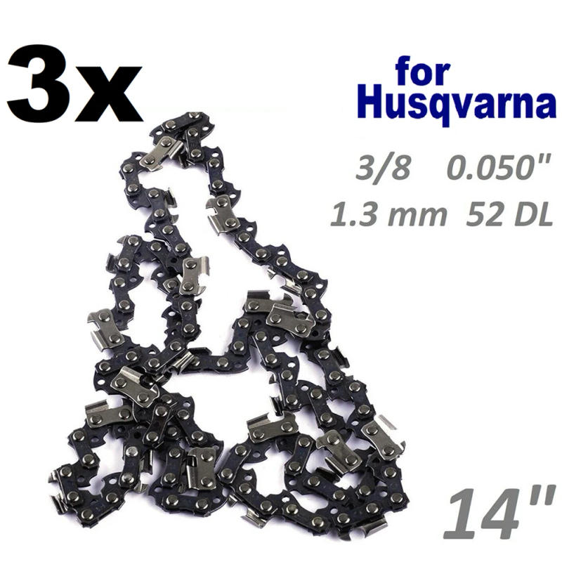 Description Picture 2 of item3x 14inch/35cm Chainsaw Saw Chain 1.3MM 3/8 0.050" 52 Fits For 135 235 236 Replacement Garden Power Tool Parts//