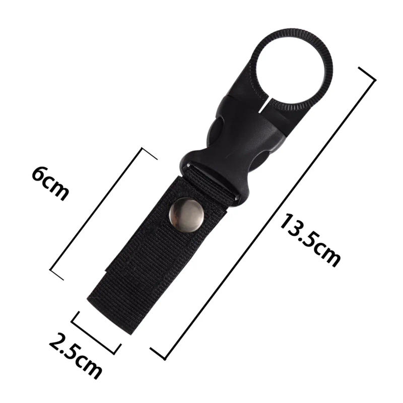 Description Picture 2 of itemOutdoor Hiking Hanging Key Hook Clip Clamp Buckle Nylon Webbing Molle Belt Carabiner Outdoor Strap Climbing Accessories
