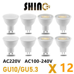 12Pcs GU10 MR16 Led Spotlight AC220V AC110V AC230V Bulb Spot GU5.3 GU10 Lighting Bulb Indoor Lighting Home Decoration Bombillas