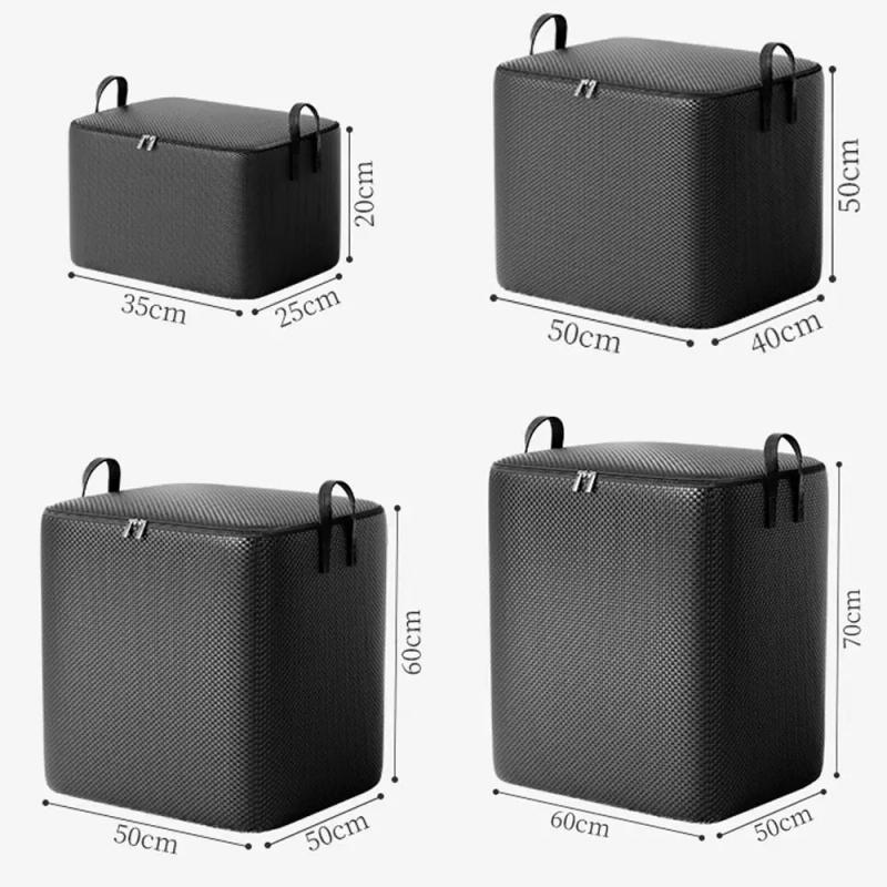 Description Picture 3 of itemwith Handles Quilt Storage Bag Large Capacity Moisture-proof Dust-proof Clothes Storage Bins Foldable Moving Packing Woven Bags