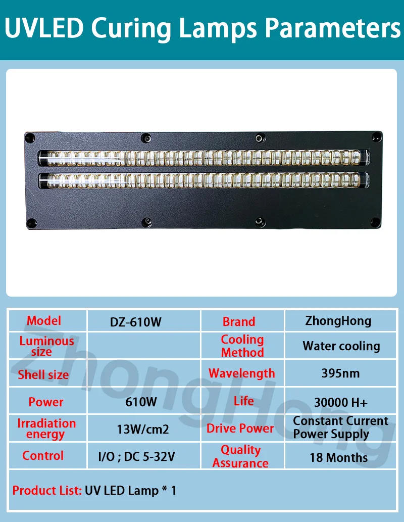 Description Picture 3 of itemFor Toshiba Digital Printers, UV Inkjet Printers, LED UV Curing Lamps, UV Light 385 Nanometers To 395 Nanometers, Toshiba 610W