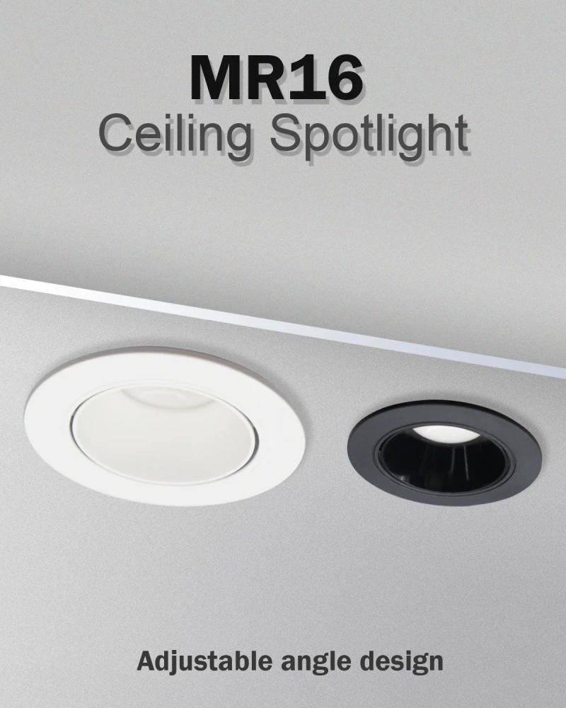 Description Picture 2 of item1-10pcs 12V 24V Ceiling Spotlight,Angle Adjustable LED Downlight for Indoor Lighting 5W 7W 9W Lamp Rotating White Color