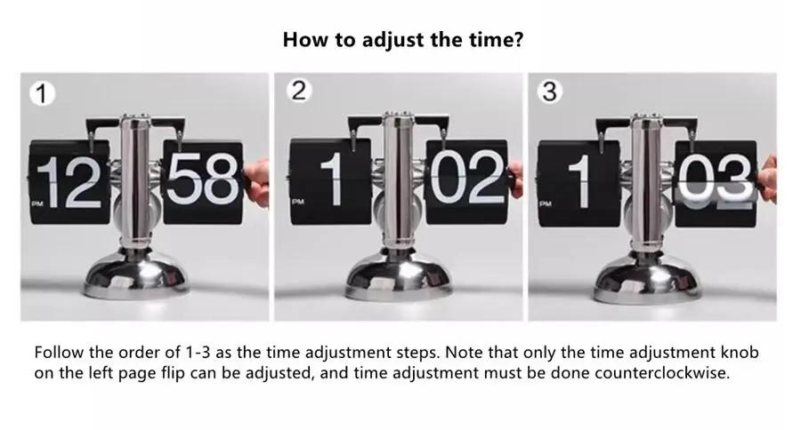 Description Picture 3 of itemVintage Flip Digital Clock Mechanical Automatically Flip Down Page Table Clock Office Flip Digital Clock Home Decor Gifts