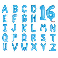 16inch Baby Blue Letter A to Z Alphabet Foil Balloons Birthday Party Wedding Decoration Event & Party Supplies Birthday Balloons