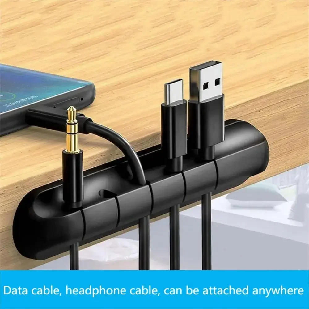 Description Picture 3 of itemCable Organizer Silicone USB Cable Winder Desktop Tidy Management Clips Cable Holder For Mouse Keyboard Headphone Wire Organizer