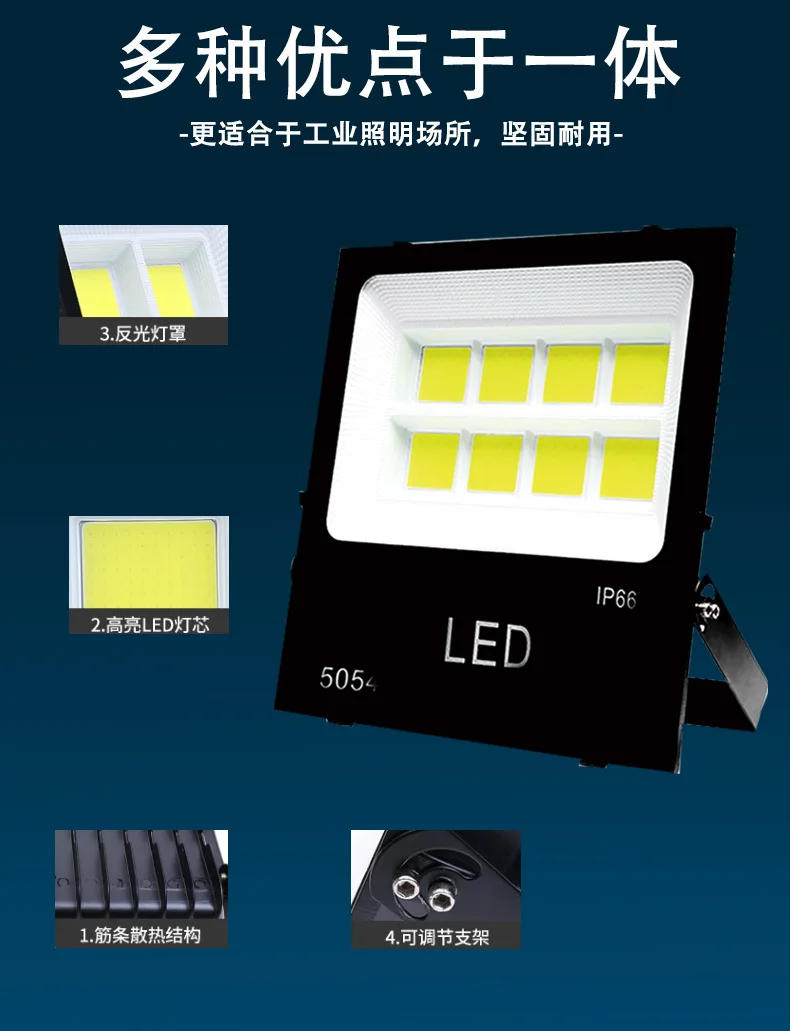 Description Picture 4 of item2024 Strong Light Outdoor Waterproof LED Projection Lamp Advertising Board Factory Stadium Floodlight Bright Projection Light