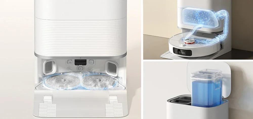 Description Picture 3 of itemIconic Brand MIJIA D103CN OMNI Infinite Robot MOP Vacuum Cleaner M30S Self Cleaning Hair Cutting Empty Dust Home Dirt Disposal Machine