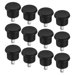 12 Pcs Mushroom Wheel Mat Footed Chair Feet Pads Home Replacement Circlip Fixing For Office Iron Casters