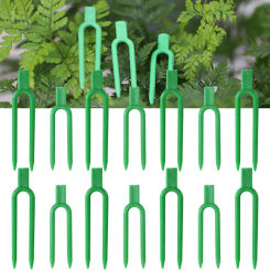 50PCS Strawberry Garden Plants Fastening Fixture Clamp Clips Planting Fork Green Stolon Fixator Watermelon Vine Pressing Tool