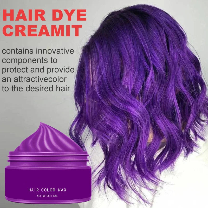 Description Picture 6 of item1~10PCS Instant Hair Coloring Temporary Hair Coloring Shampoo Natural Matte Modeling Hair Wax Disposable Hair Styling for