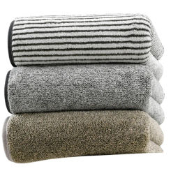 Thickened large towel, absorbent adult bath towel, soft gray face towel, quick drying sports bathrobe, household towel