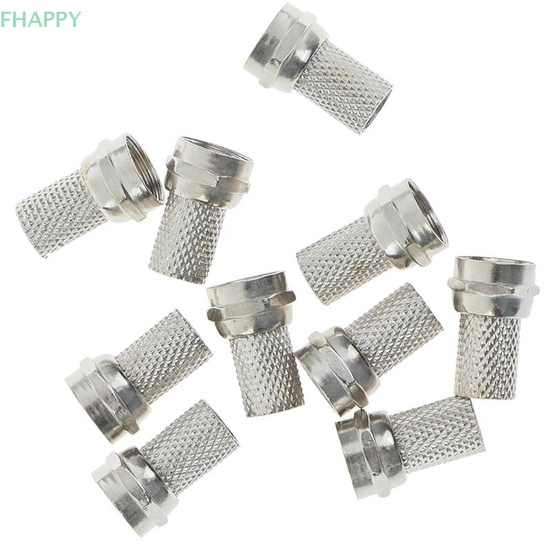 Description Picture 6 of item10Pcs 75-5 F Connector Screw On Type For RG6 Satellite TV Antenna Coax Cable