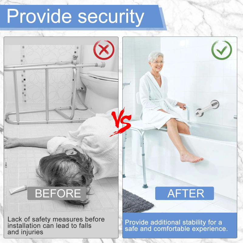 Description Picture 4 of item2pcs Shower Handle Anti-Slip Sturdy Bathtub Safety Handle Strong Hold Suction Cup Bar Handle No Drilling For Handicap Elderly