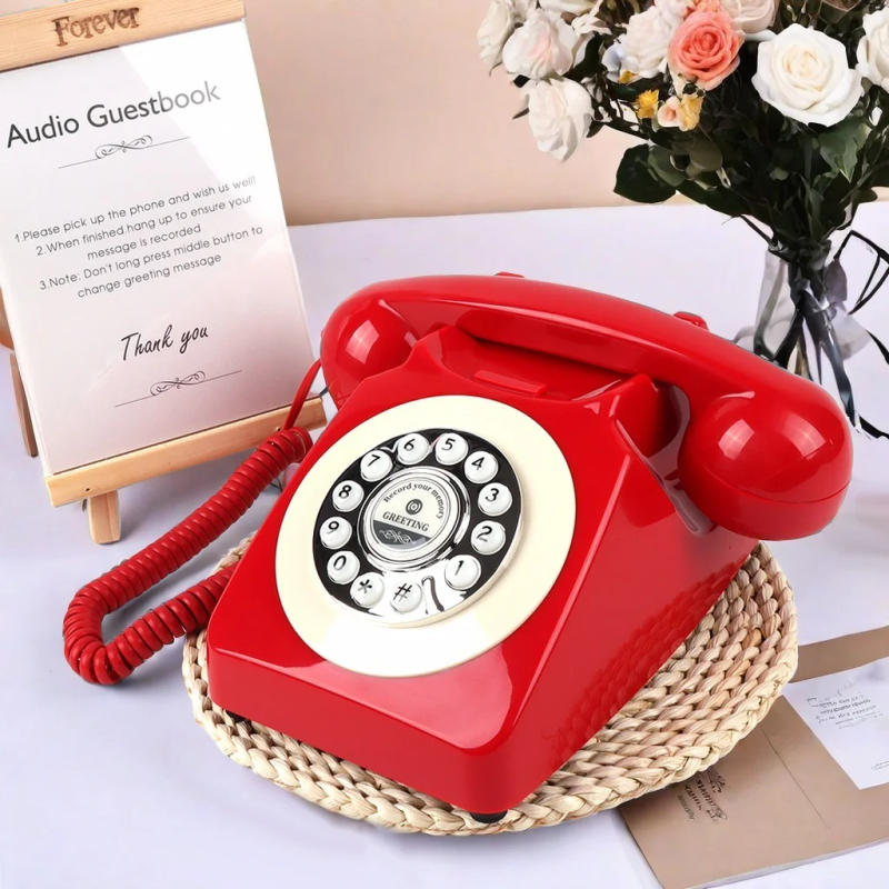 Description Picture 5 of itemAudio Guest Book Wedding Phone Bridal Gifts Vintage Guest Book Telephone Record Customized Voice Message for Your Wedding Party