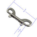 10pcs/lot Hardware Accessories Swivel Metal Snap Hook Double End Snap Hook SS316 Hardware Luggage Snap Buckle Metal Clip