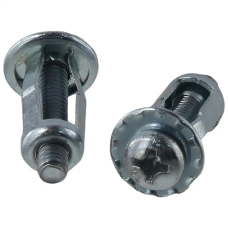 Description Picture 4 of item1/50Pcs 0.79'' in Length M4 Jack Nut Carbon Steel Silver Petal Nuts Expansion Anchors Thin Panel Installation