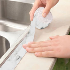Self-adhesive bathroom and kitchen sealing tape, PVC waterproof sealing tape for bathtubs, toilets, bathrooms and kitchen sinks