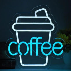 Coffee Neon Sign LED Open Neon Light Sign Dimmable Lamp for Wall Decor Indoor LED Night light for Store Art Business Party Decor