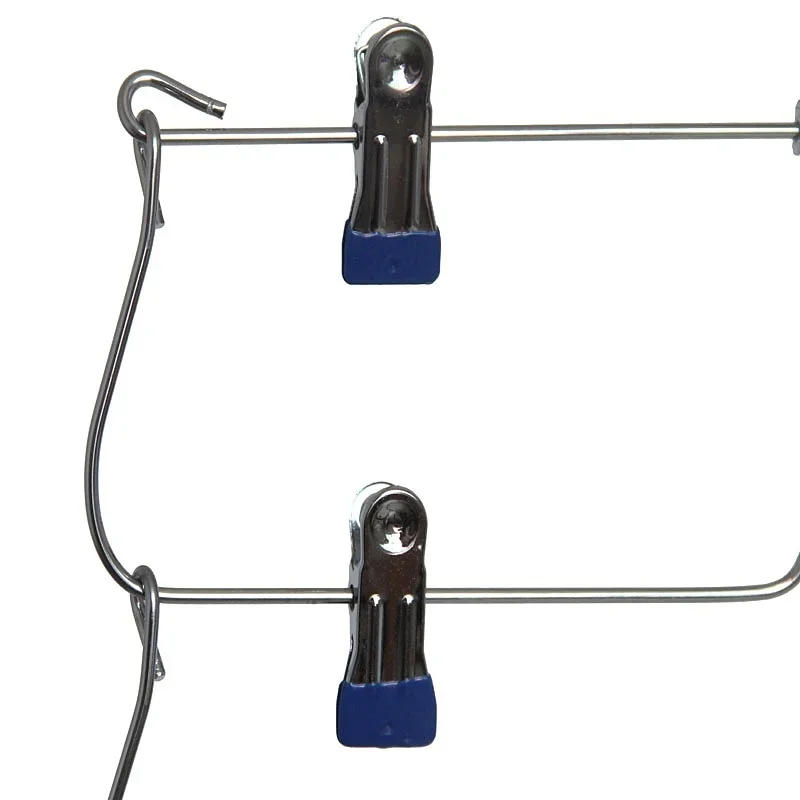 Description Picture 6 of item1PC Multilayer Clothes Hangers with 8 Clips Clothing Storage Rack Holder Drying Wardrobe Folding Pants Clothes Metal Skirt Rack