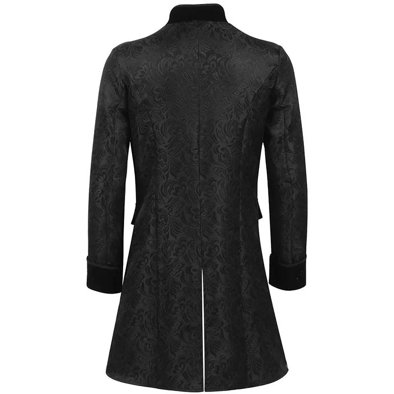 Description Picture 5 of itemMedieval Men Gothic Trench Coat Victorian Uniform Halloween Costume Steampunk Renaissance Jacket Double-breasted Clothing