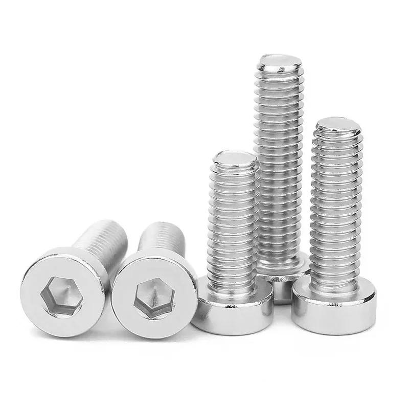Description Picture 3 of item1-100 Pieces of 304 Stainless Steel Thin Short Cylindrical Head Hexagonal Screws M2 M2.5   M3   M4  M5  M6  M8  M10  M12