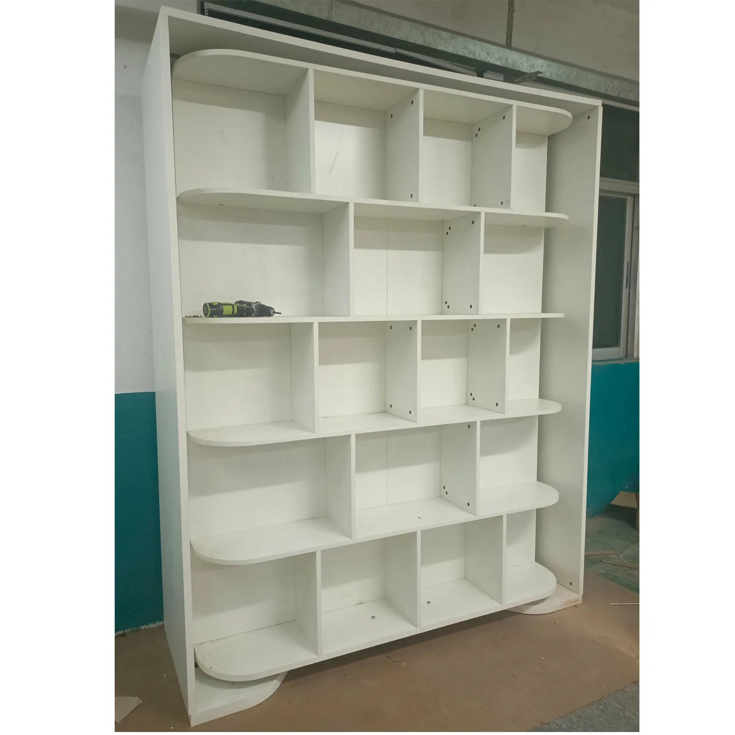 Description Picture 3 of itemWooden Rotating invisible folding bed combination multi functional wardrobe cabinets desk bookcase wall Murphy bed