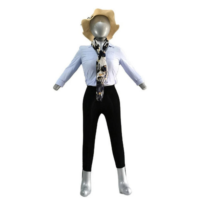 Description Picture 2 of itemFull Body Woman Female Inflatable Mannequin Dummy Torso Display Model PVC Silver Mannequins DIY Apparel Sewing Supplies Crafts