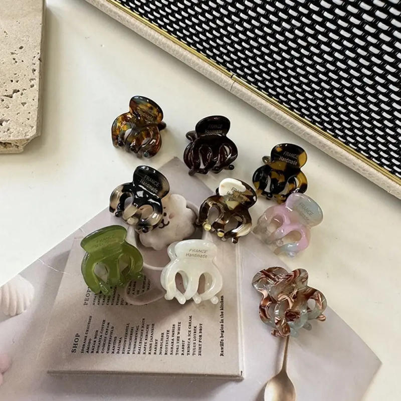 Description Picture 2 of itemAcid Acetate Geometry Shape Small Hair Claws Mini Hair Claw Korean Style Headwear Female Hair Accessories Small Hair Clip