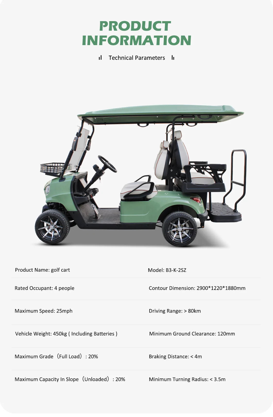 Description Picture 4 of item4 Seater Lithium Battery Electric Golf Carts