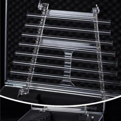 440hz/432hz 8 Tubes Note CDEFGABC Clear Quartz Crystal Singing Harp with Alumina Alloy Box