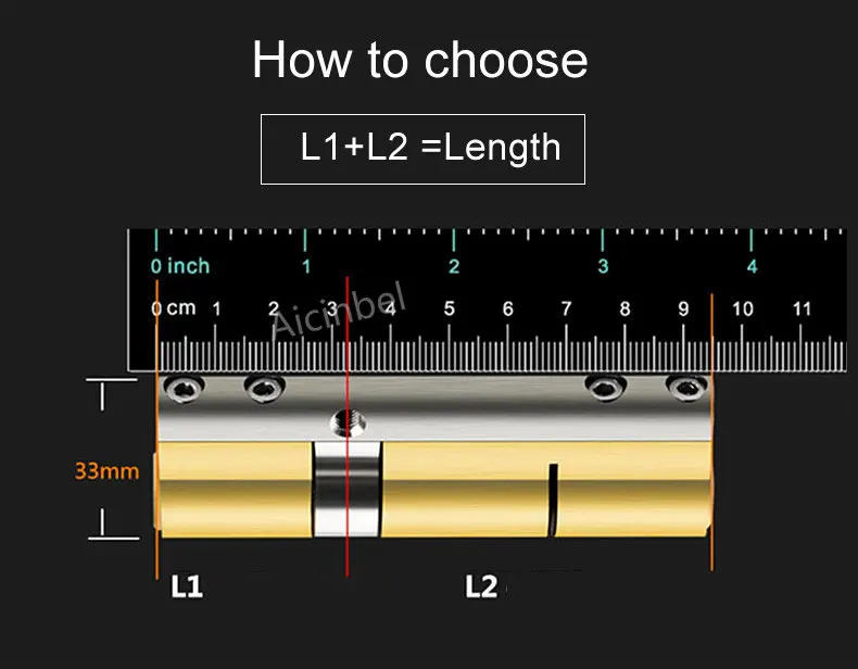 Description Picture 2 of itemSuper C grade, Anti-theft copper Lock Cylinder,Universal,Anti-Pry Lock Anti-technology cracking,Security door Lock 8PCS Keys