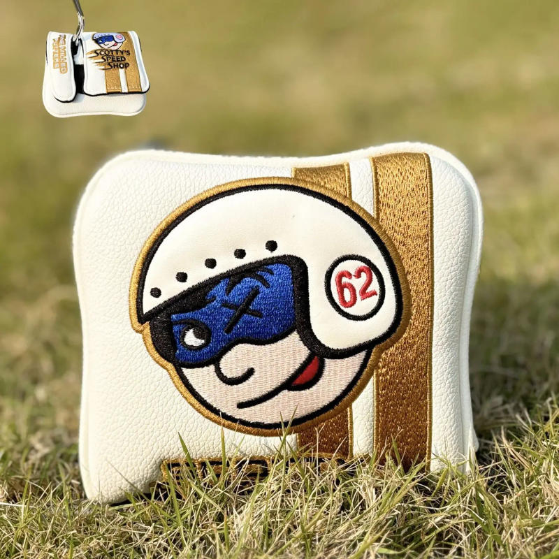 Description Picture 2 of itemSemi-Circle Golf Headcovers for Putter | Cool Helmet PU Leather Design | Club Protector Set