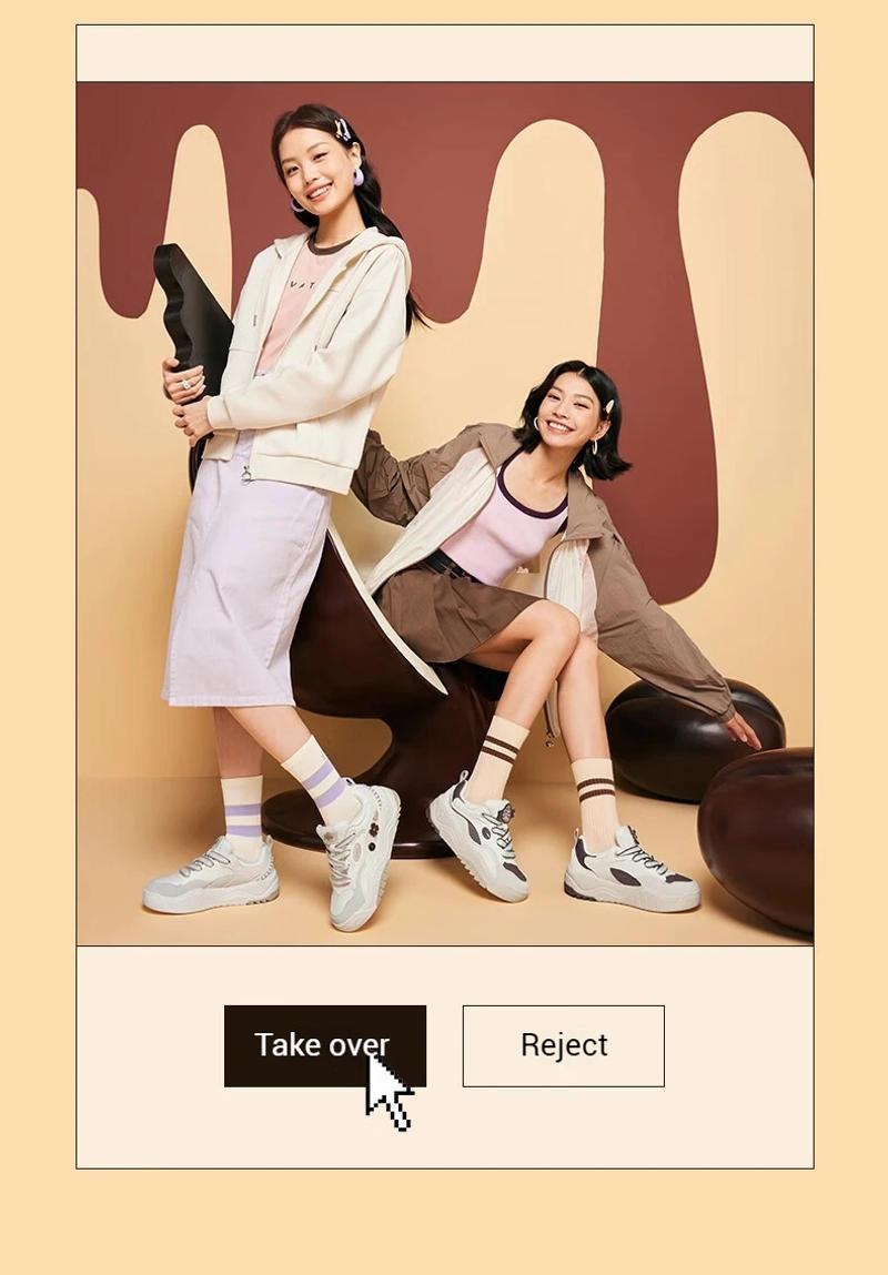 Description Picture 4 of itemXtep Mocha Cocoa Skateboarding Shoes For Women 2024 Autumn Comfortable Skate Shoes Stability Street Style Sneakers 876318310021