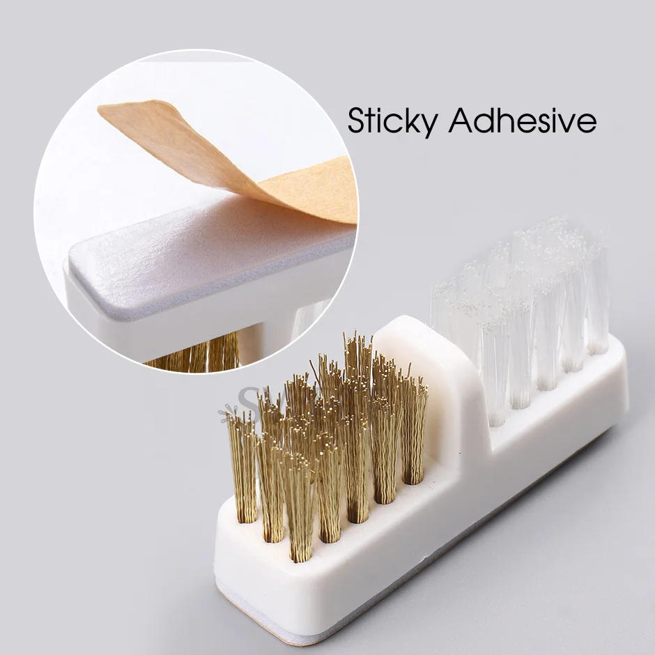 Description Picture 4 of item1pcs Electric Nail Grinding Head Cleaning Brush Portable Manicure Drills Bits Cleanser Dual Copper Wire Brush Clean Tools
