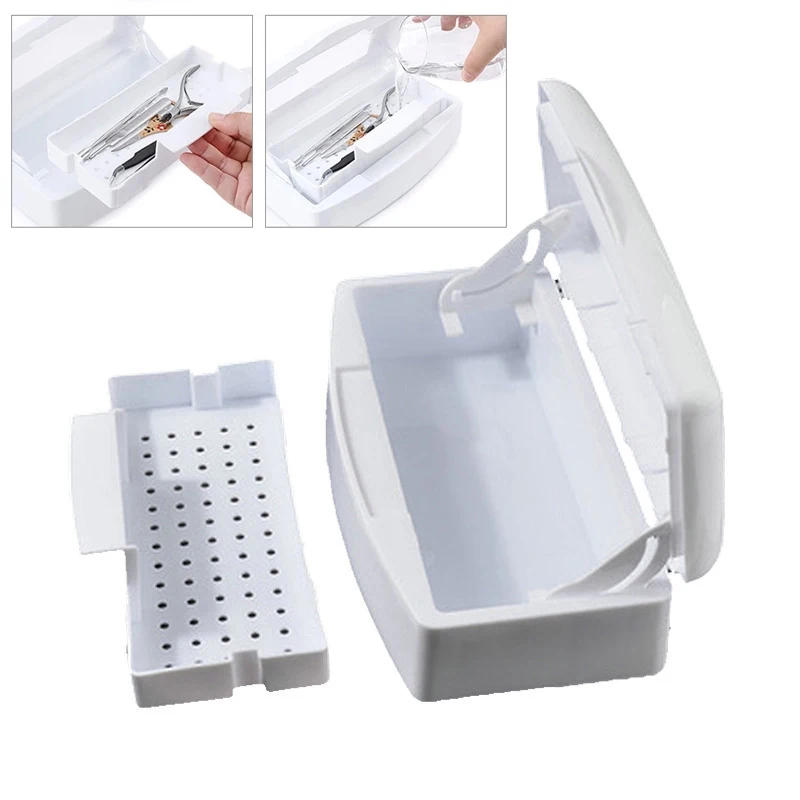 Description Picture 2 of itemNail Sterilizer Tray Disinfection Box Sterilizing Clean Nail Art Salon Manicure Implement Sanitize Tool Equipment Cleaner Tools