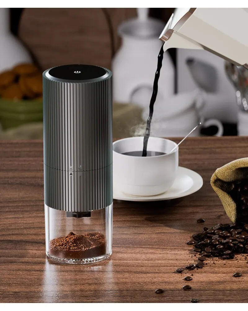 Description Picture 4 of itemElectric Coffee Grinder LED Display Baking Paint Pulverizer Black Pepper Grinder Type-c Rechargeable Portable Automatic Machine