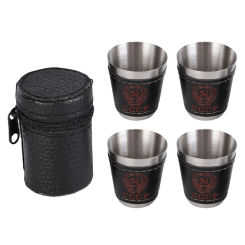 Cup Cups Shot Steel Stainless Metal Mug Drinking Glasses Camping Coffee Tea Travel Espresso Goblet Beer Outdoor Whiskey Vessel