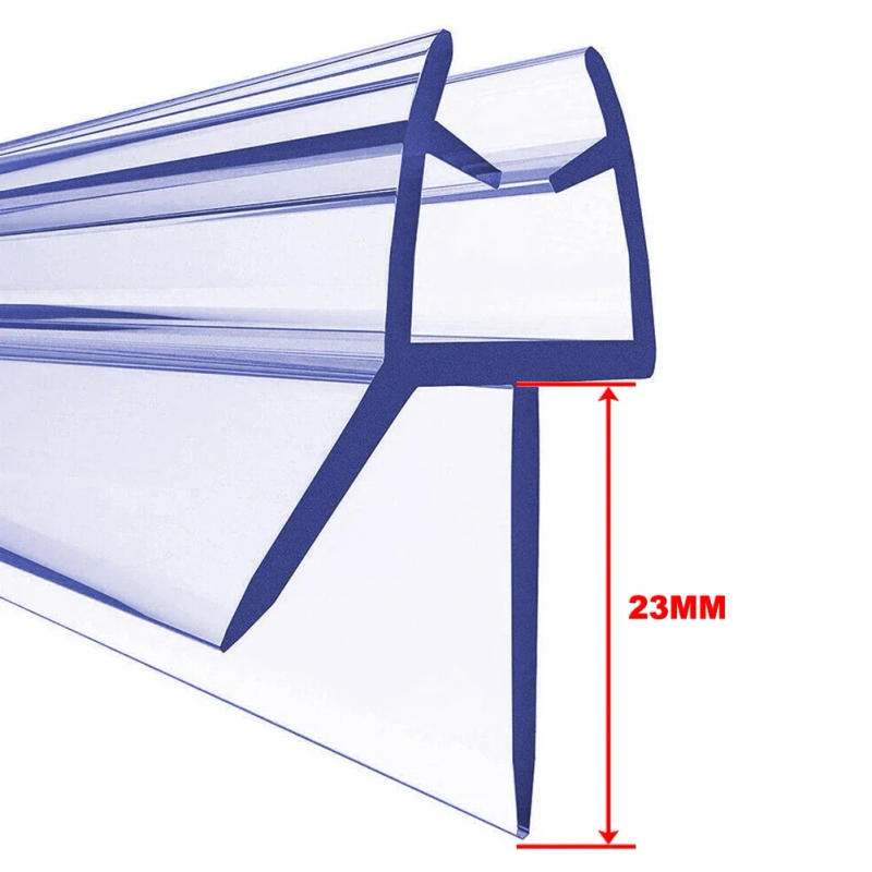 Description Picture 4 of item2pcs Bathroom Shower Screen Door Seal Strip PVC 4-6mm Glass Door Bottom Stripping Seal Sweep Water Blocking Strips 50cm