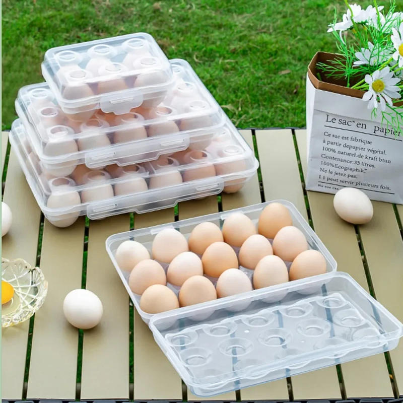Description Picture 6 of itemEgg Holder Plastic Egg Storage Box Egg Organizer for Fridge Portable  Tray with Lid for Refrigerator Camping Hiking Outdoor