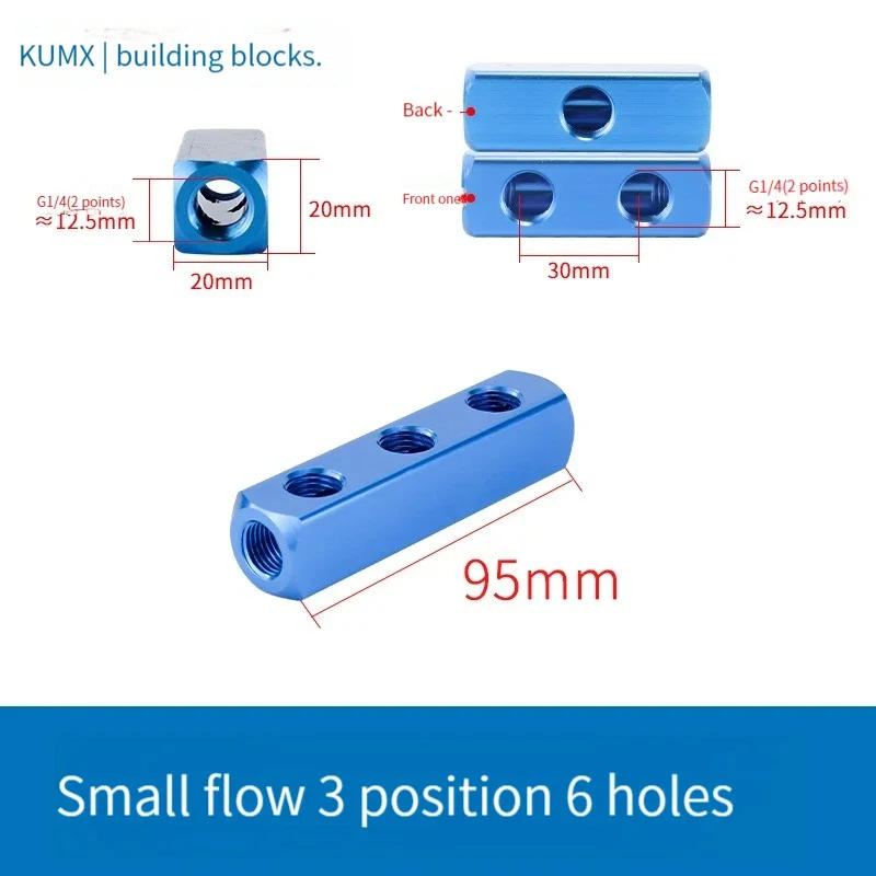 Description Picture 5 of item1/4 PT Thread Versatile Pneumatic Manifold Splitter with Quick Connectors and Multiple Ports for Efficient Air Distribution